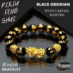 PIXIU FENG SHUI BLACK OBSIDIAN BRACELET